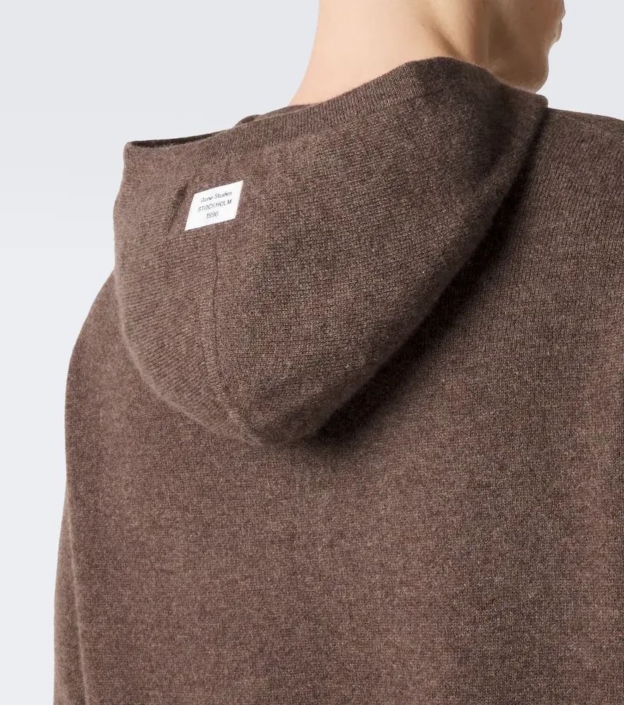 Acne Studios Knitted cashmere-blend hoodie | Thumbnail 6