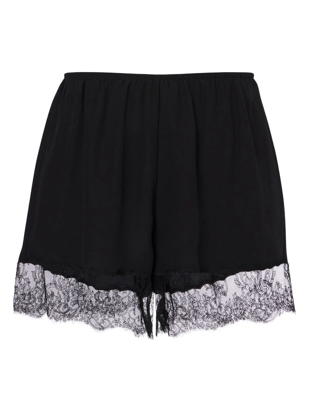 Dolce & Gabbana Lace-trimmed silk-blend shorts