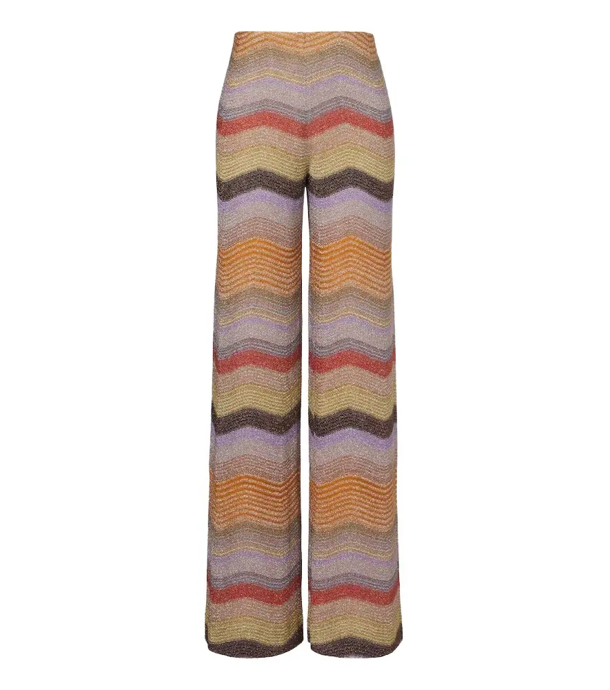 Wave lamé wide-leg pants Wave lamé wide-leg pants