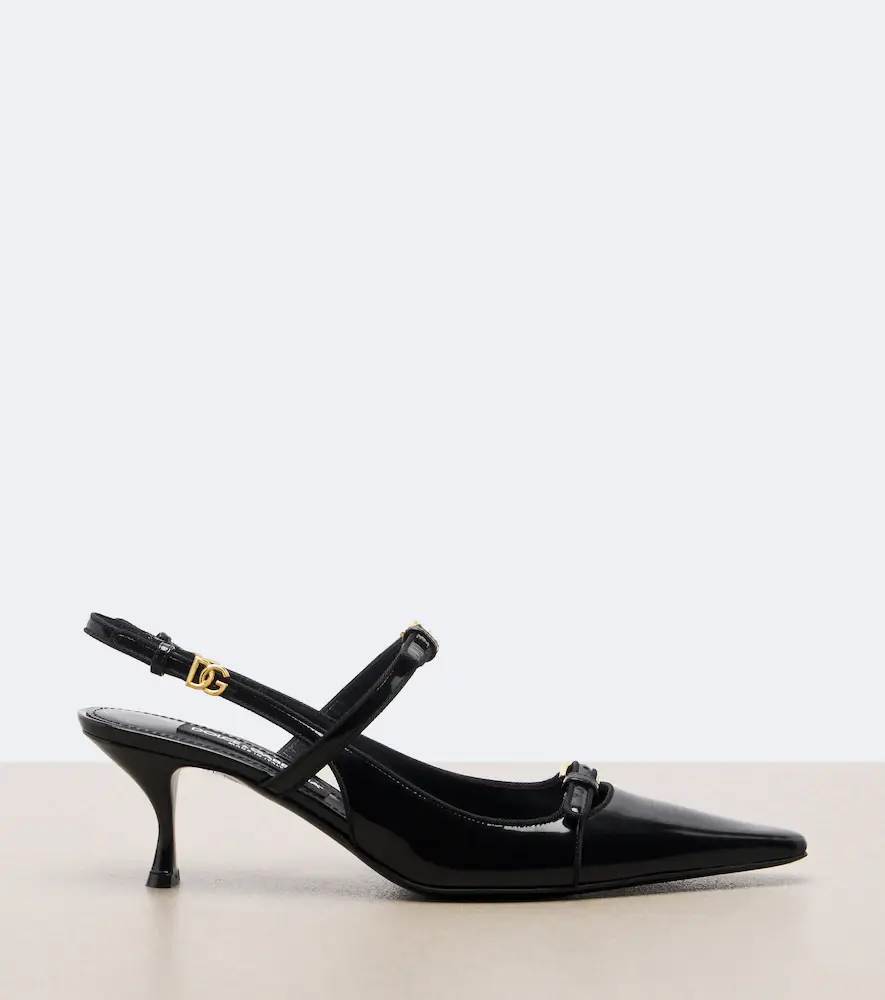 Dolce & Gabbana DG patent leather slingback pumps | Thumbnail 4 Dolce & Gabbana DG patent leather slingback pumps | Thumbnail 4