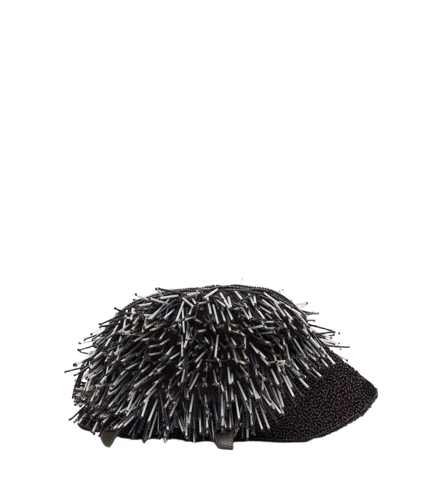 Staud Porcupine beaded clutch