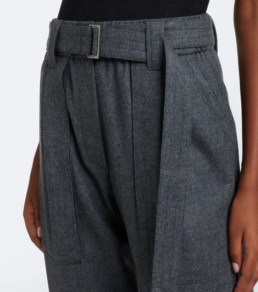 Brunello Cucinelli Belted wool and cashmere tapered pants | Thumbnail 4 Brunello Cucinelli Belted wool and cashmere tapered pants | Thumbnail 4