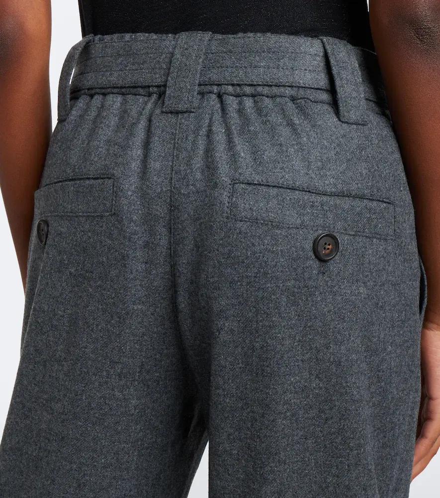 Brunello Cucinelli Belted wool and cashmere tapered pants | Thumbnail 5 Brunello Cucinelli Belted wool and cashmere tapered pants | Thumbnail 5
