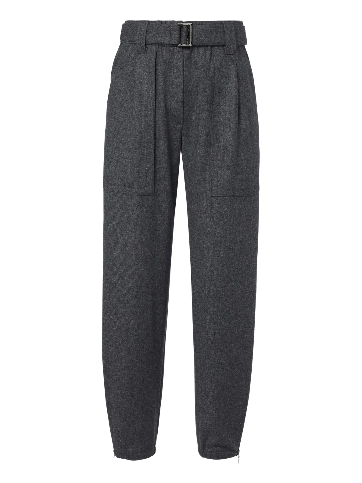 Belted wool and cashmere tapered pants Belted wool and cashmere tapered pants