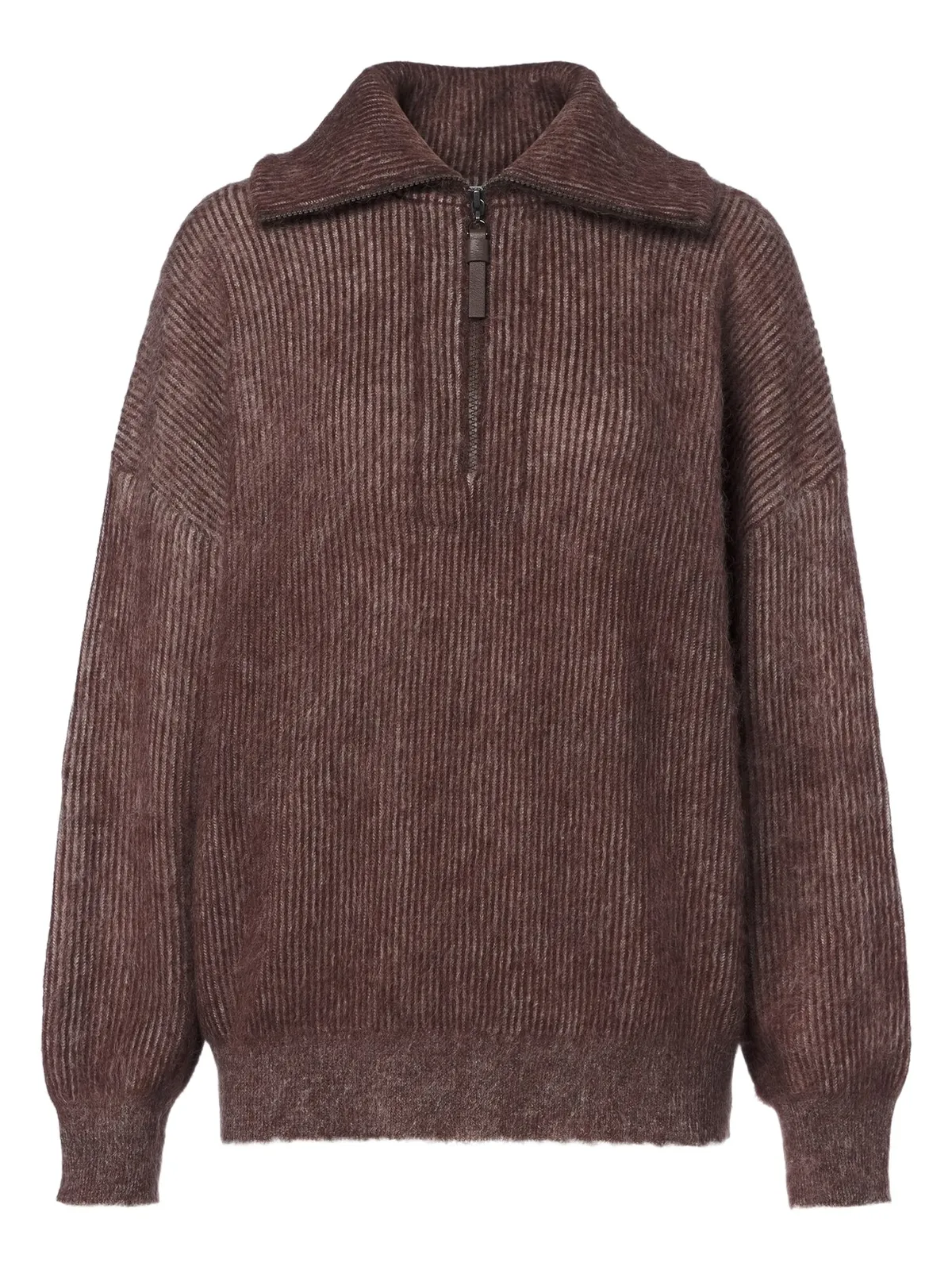 Mohair and wool-blend half-zip sweater Mohair and wool-blend half-zip sweater
