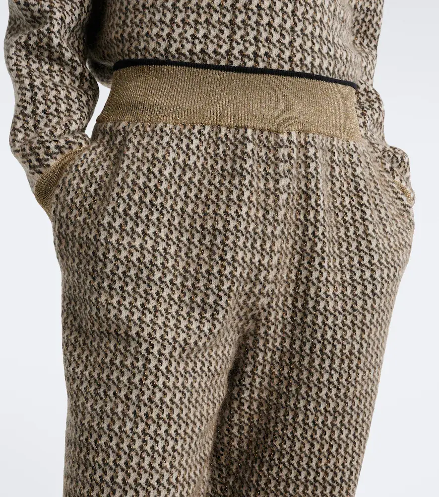 Brunello Cucinelli Houndstooth mohair and wool-blend straight pants | Thumbnail 6