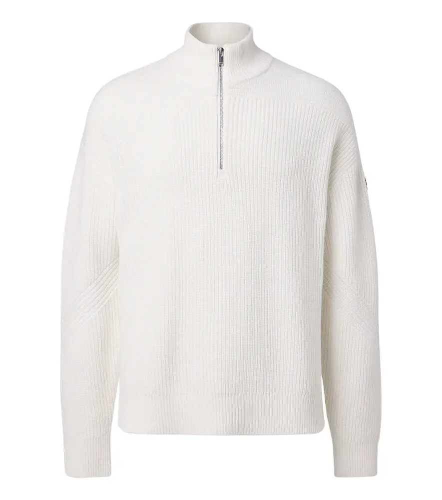Hesyo wool and cashmere half-zip sweater