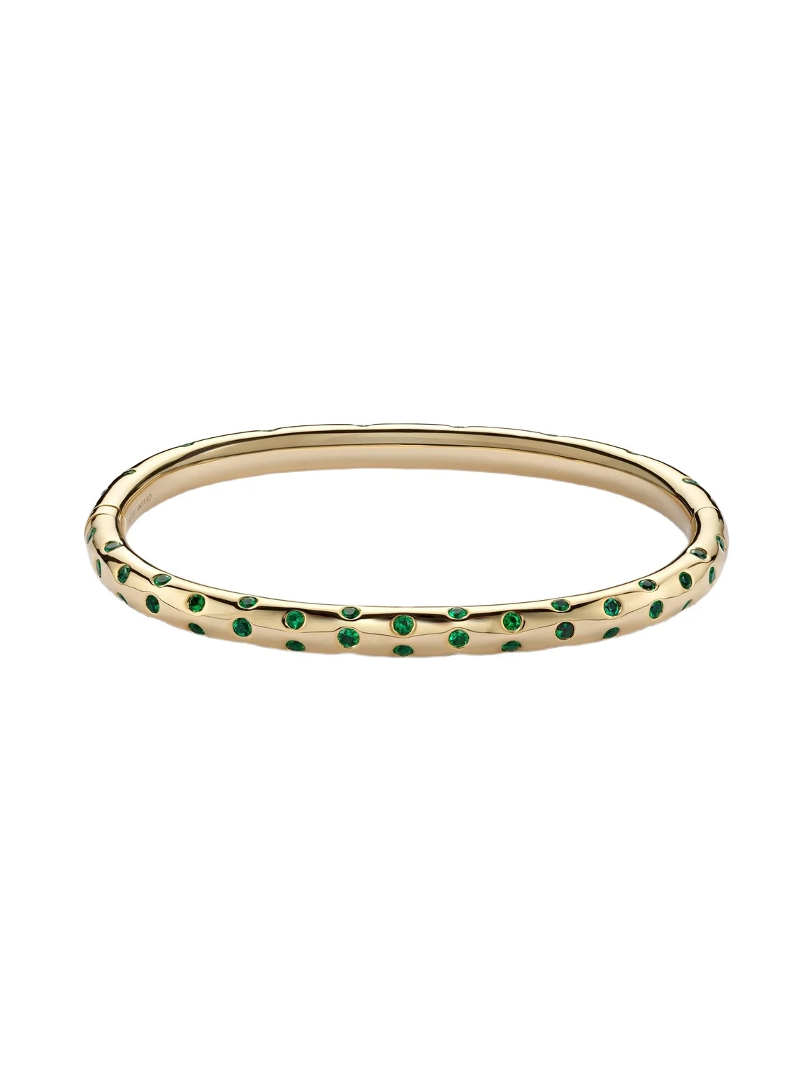 Anita Ko Cosmo Orion 18kt gold bangle with emeralds