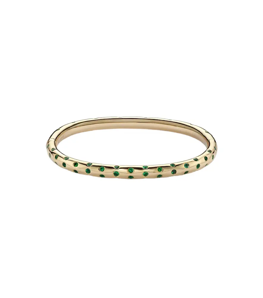 Cosmo Orion 18kt gold bangle with emeralds Cosmo Orion 18kt gold bangle with emeralds