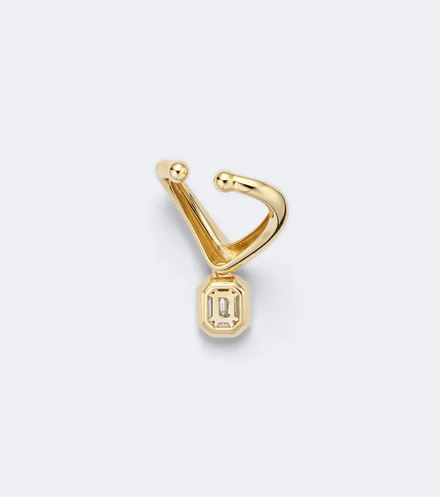SHAY JEWELRY Zar 18kt gold single ear cuff with diamond | Thumbnail 2