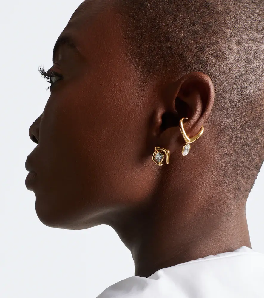 SHAY JEWELRY Zar 18kt gold single ear cuff with diamond | Thumbnail 3