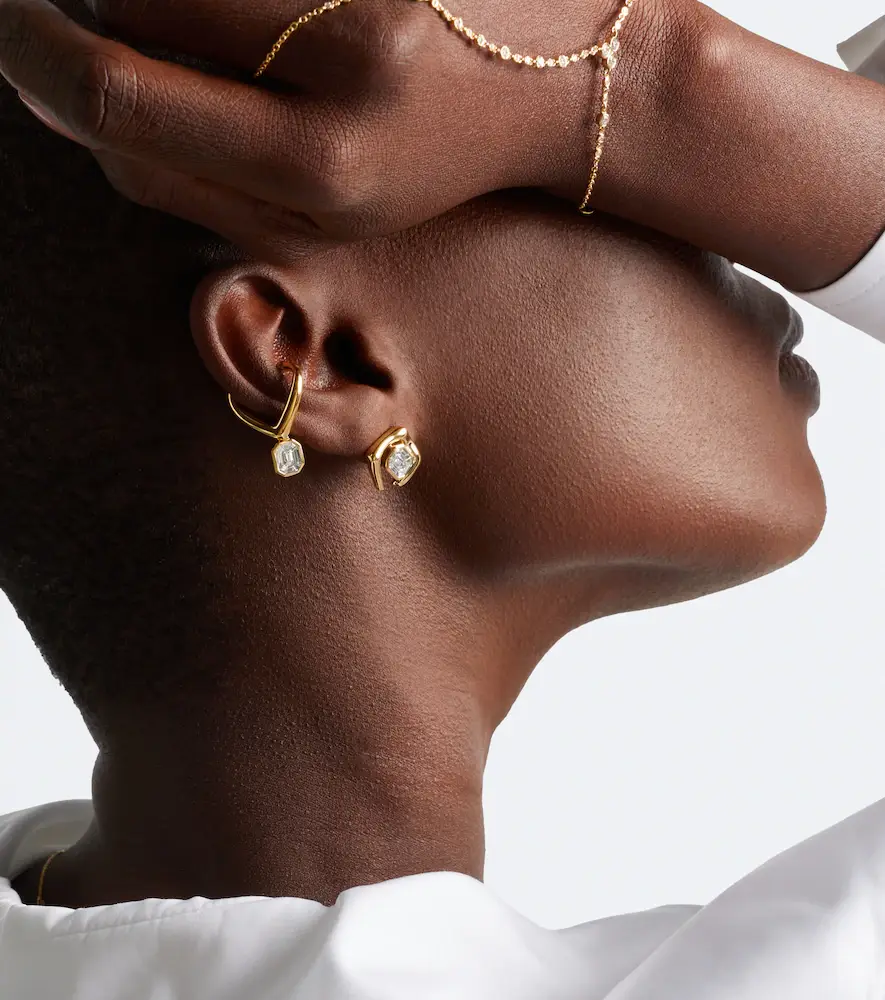 SHAY JEWELRY Zar 18kt gold single ear cuff with diamond | Thumbnail 4
