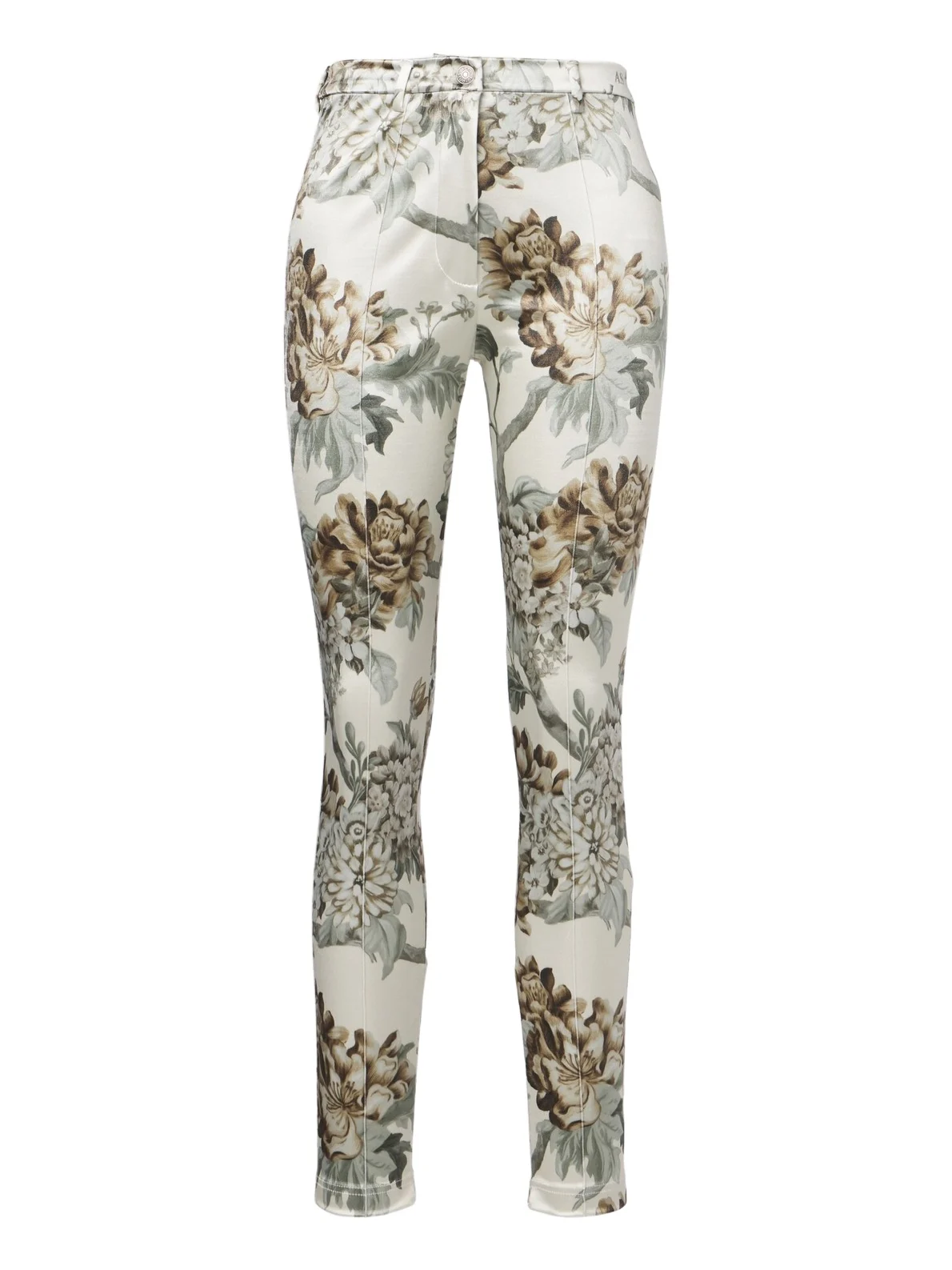 Floral jersey skinny pants