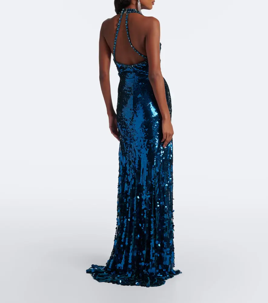 Jenny Packham Lisette sequined halterneck gown | Thumbnail 4 Jenny Packham Lisette sequined halterneck gown | Thumbnail 4