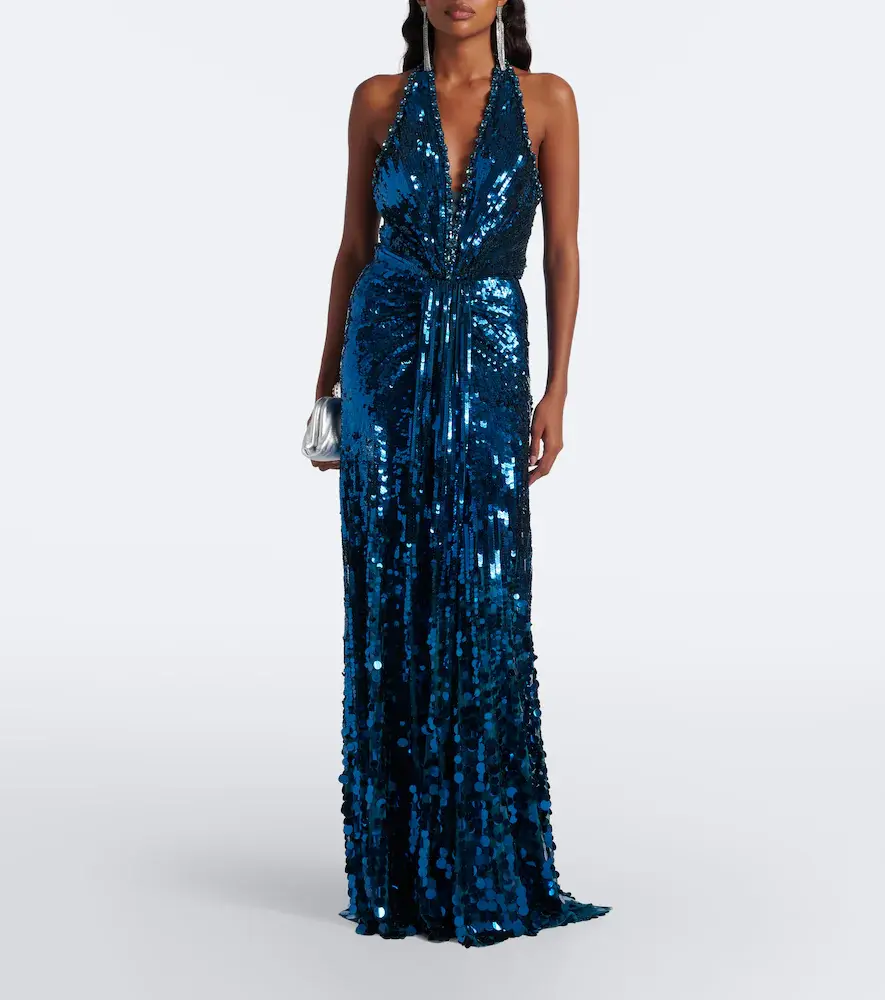 Jenny Packham Lisette sequined halterneck gown | Thumbnail 6 Jenny Packham Lisette sequined halterneck gown | Thumbnail 6