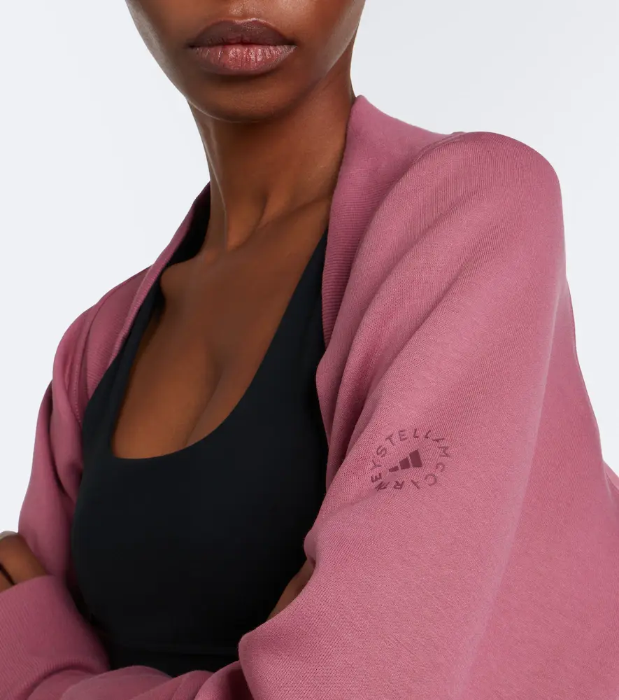 adidas by Stella McCartney Cotton-blend fleece shrug | Thumbnail 3 adidas by Stella McCartney Cotton-blend fleece shrug | Thumbnail 3