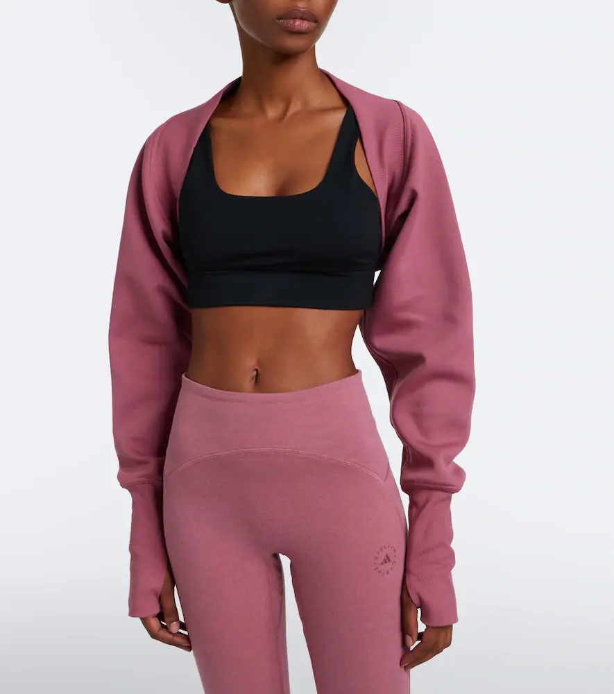 adidas by Stella McCartney Cotton-blend fleece shrug | Thumbnail 7 adidas by Stella McCartney Cotton-blend fleece shrug | Thumbnail 7