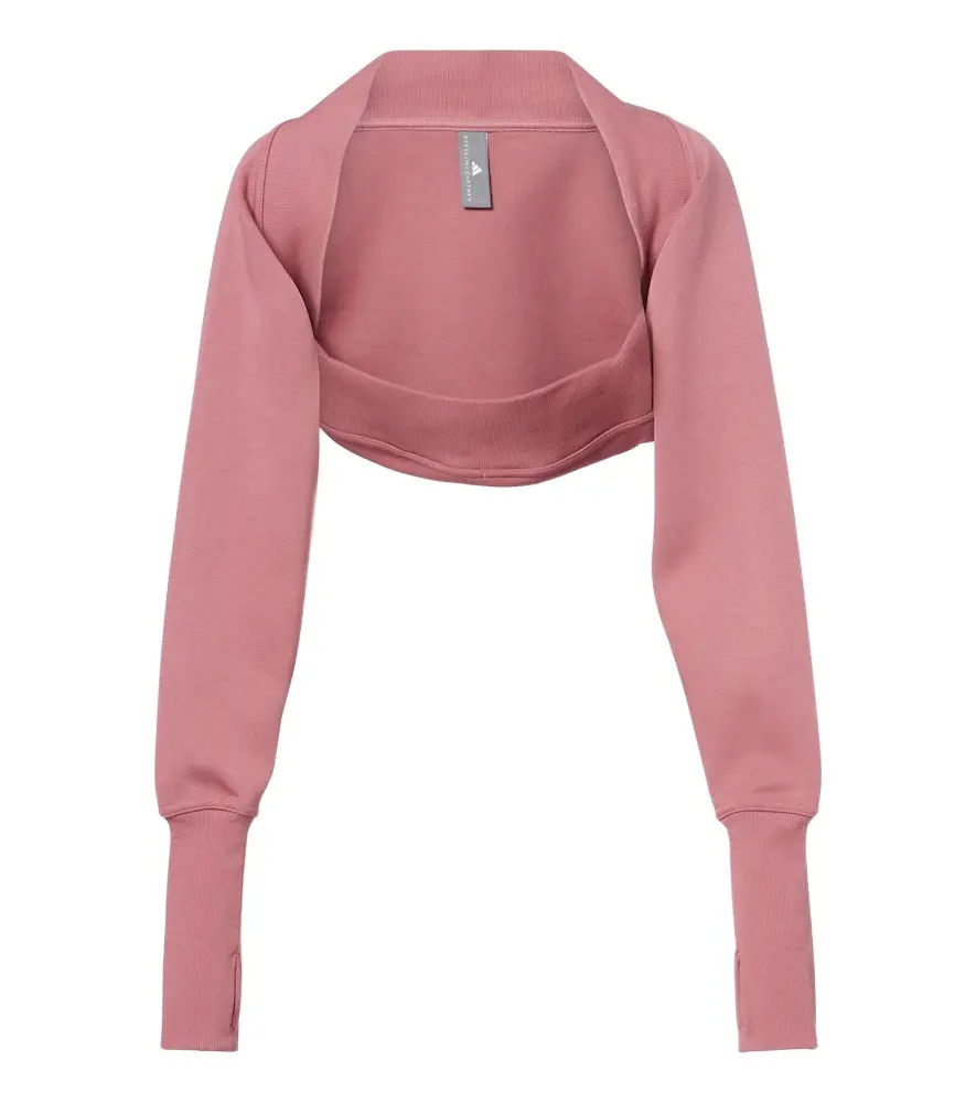 adidas by Stella McCartney Cotton-blend fleece shrug