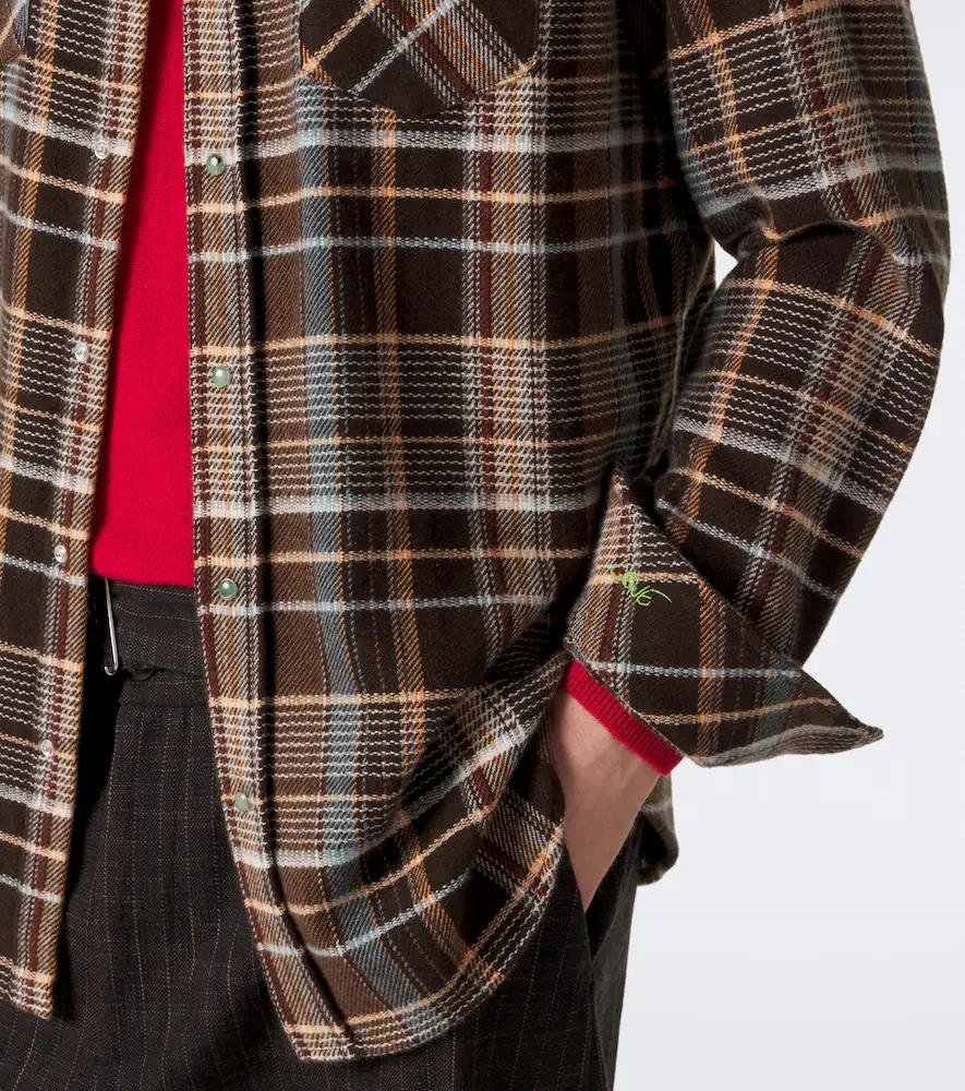 God’s True Cashmere Wilderness plaid cashmere shirt with emeralds | Thumbnail 2 God’s True Cashmere Wilderness plaid cashmere shirt with emeralds | Thumbnail 2