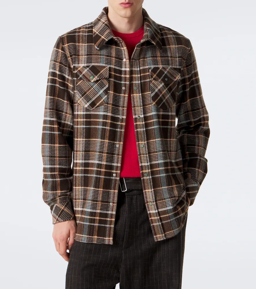 God’s True Cashmere Wilderness plaid cashmere shirt with emeralds | Thumbnail 6 God’s True Cashmere Wilderness plaid cashmere shirt with emeralds | Thumbnail 6