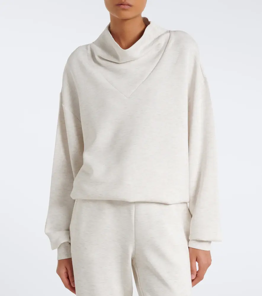 Varley Betsy draped jersey sweatshirt | Thumbnail 4 Varley Betsy draped jersey sweatshirt | Thumbnail 4