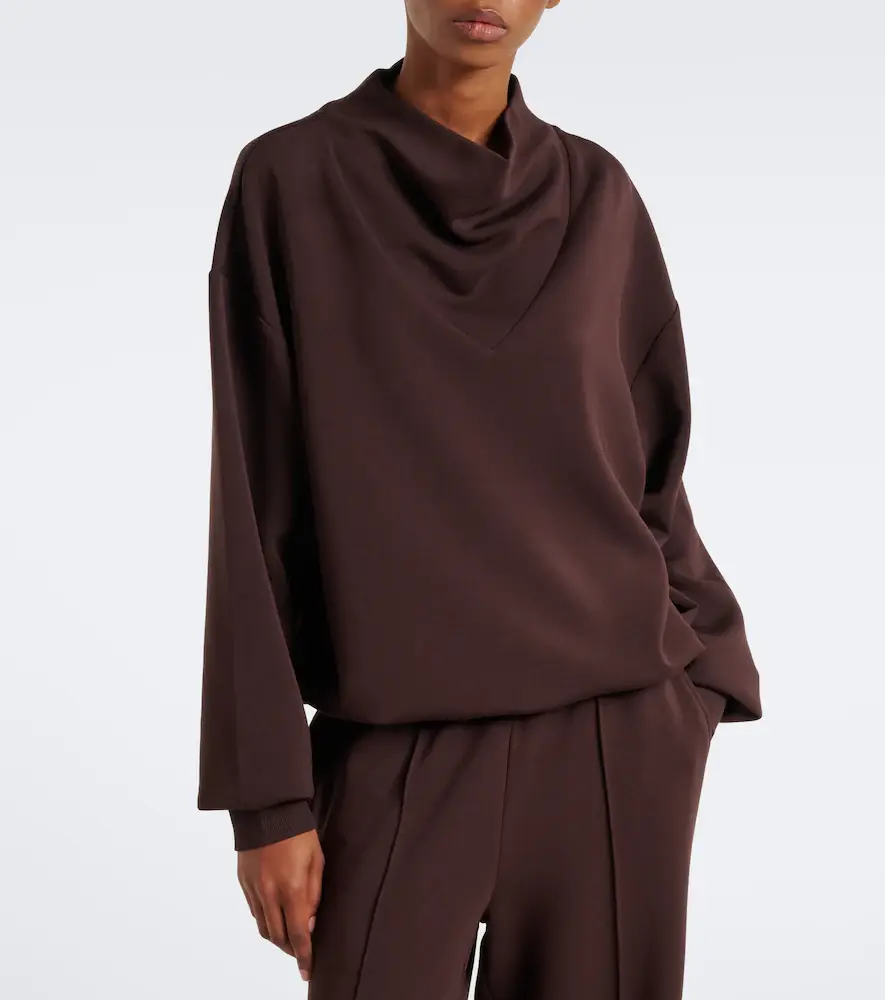Varley Betsy draped jersey sweatshirt | Thumbnail 4