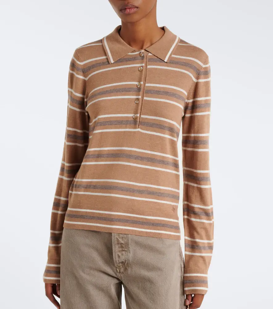 Varley Mayra striped polo sweater | Thumbnail 6 Varley Mayra striped polo sweater | Thumbnail 6