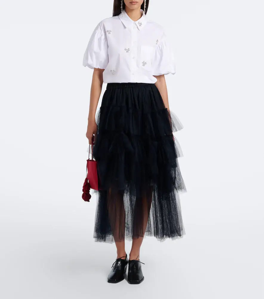 Simone Rocha Embellished cotton poplin shirt | Thumbnail 5 Simone Rocha Embellished cotton poplin shirt | Thumbnail 5