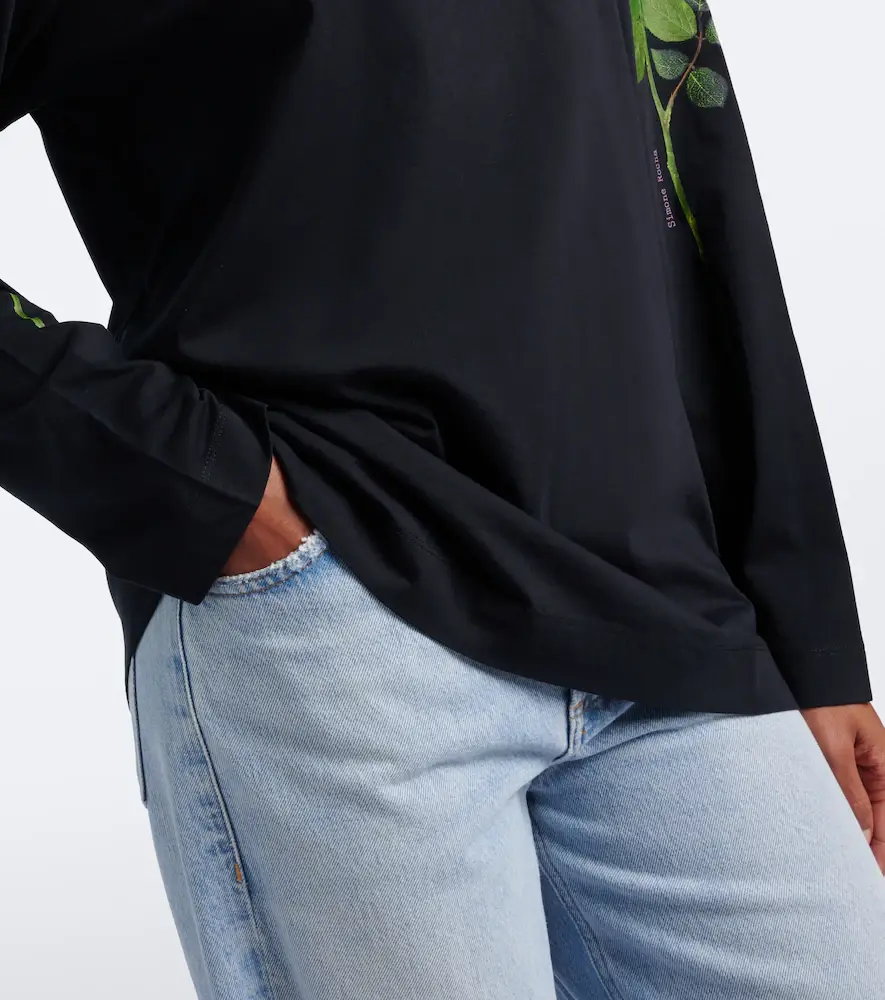 Simone Rocha Floral cotton jersey T-shirt | Thumbnail 5