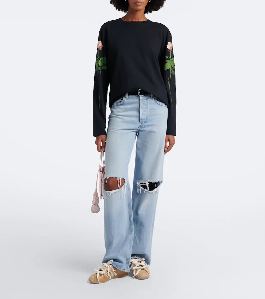 Simone Rocha Floral cotton jersey T-shirt | Thumbnail 6