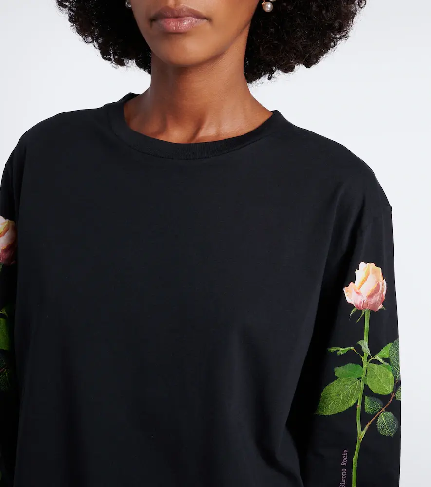Simone Rocha Floral cotton jersey T-shirt | Thumbnail 7