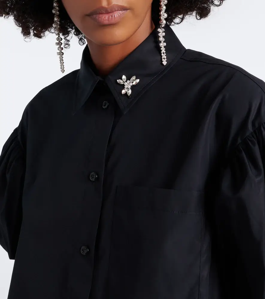 Simone Rocha Embellished cotton poplin shirt | Thumbnail 5