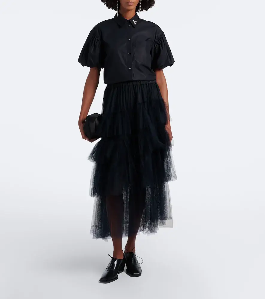 Simone Rocha Embellished cotton poplin shirt | Thumbnail 6