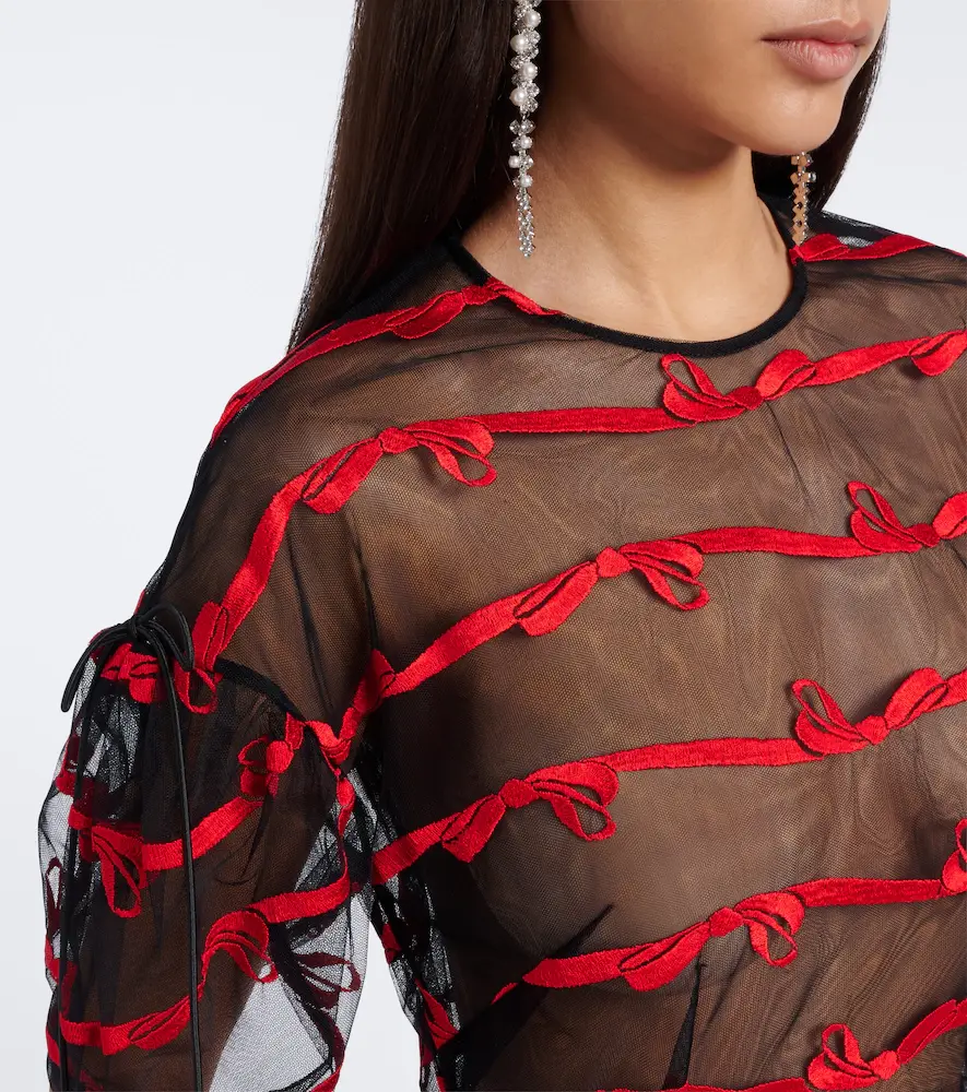 Simone Rocha Bow-detail tulle minidress | Thumbnail 3