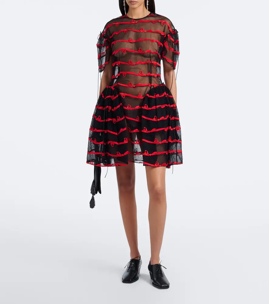 Simone Rocha Bow-detail tulle minidress | Thumbnail 4