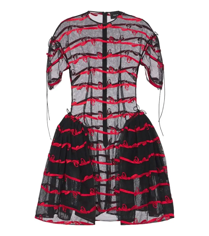 Bow-detail tulle minidress Bow-detail tulle minidress