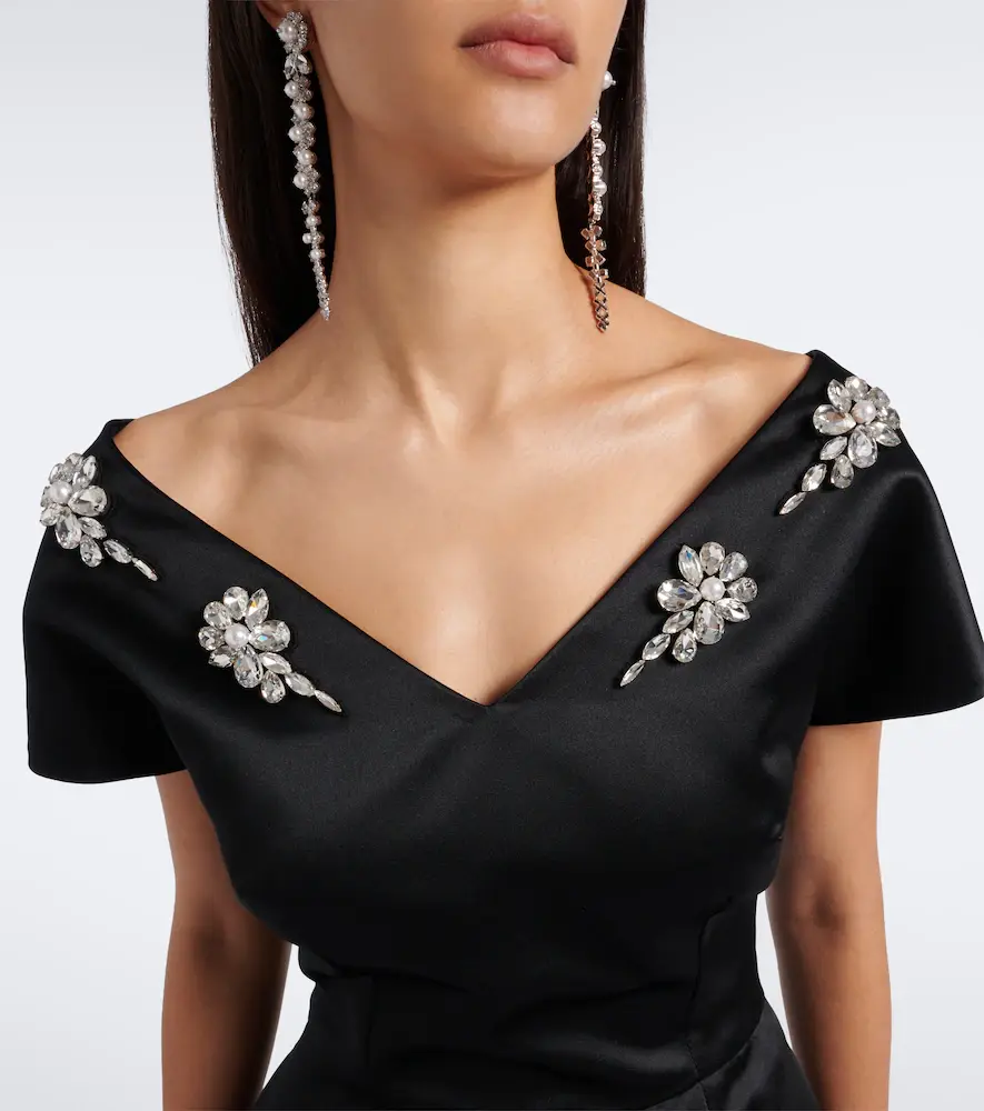 Simone Rocha Embellished satin minidress | Thumbnail 2 Simone Rocha Embellished satin minidress | Thumbnail 2