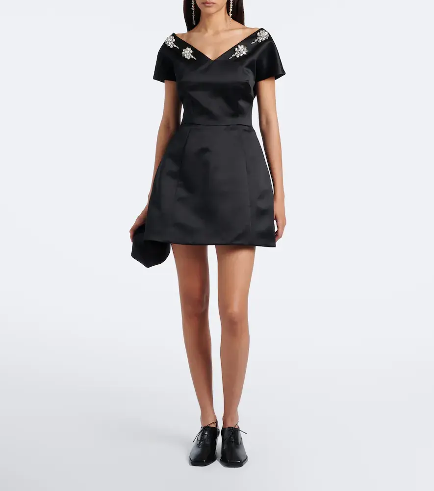 Simone Rocha Embellished satin minidress | Thumbnail 3 Simone Rocha Embellished satin minidress | Thumbnail 3