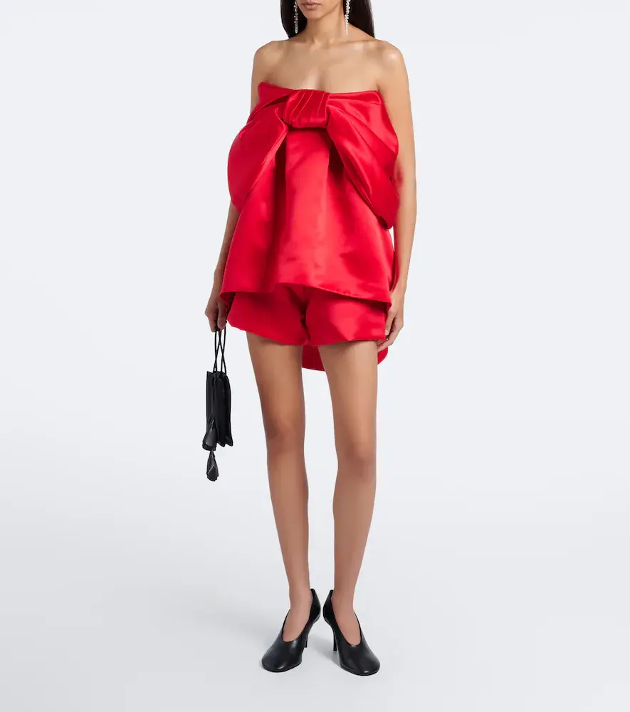 Simone Rocha Bow-detail satin top | Thumbnail 2 Simone Rocha Bow-detail satin top | Thumbnail 2