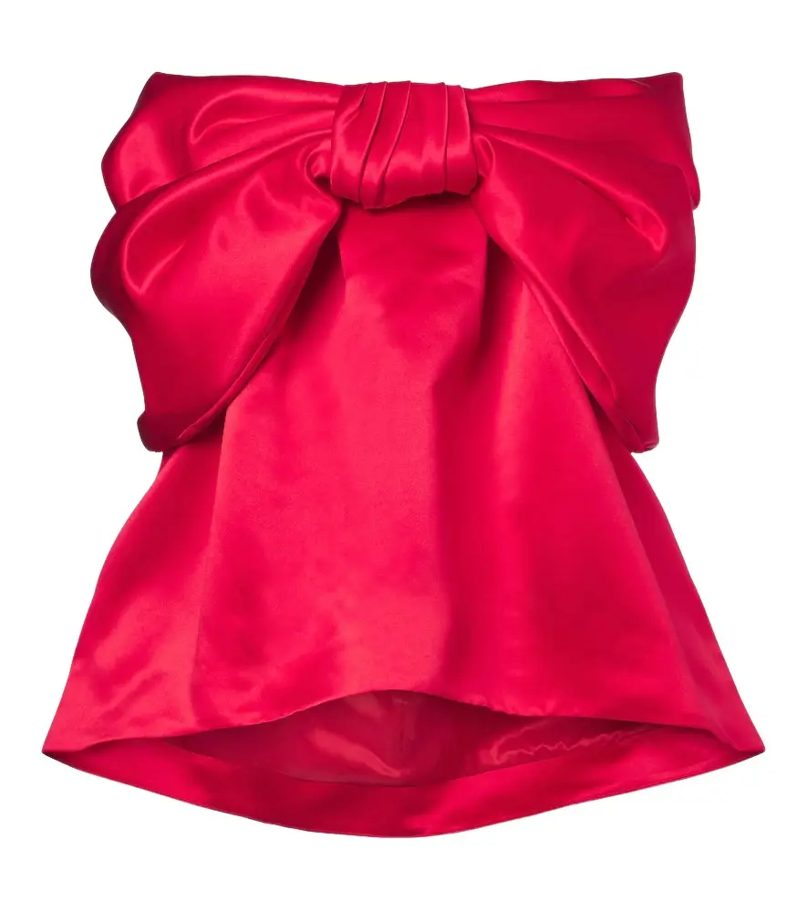 Bow-detail satin top