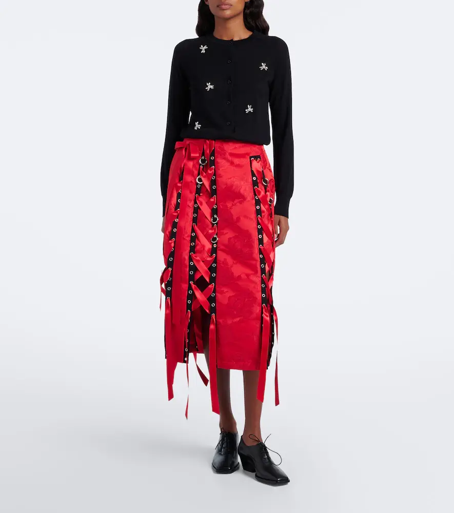Simone Rocha Embellished wool and silk cardigan | Thumbnail 5