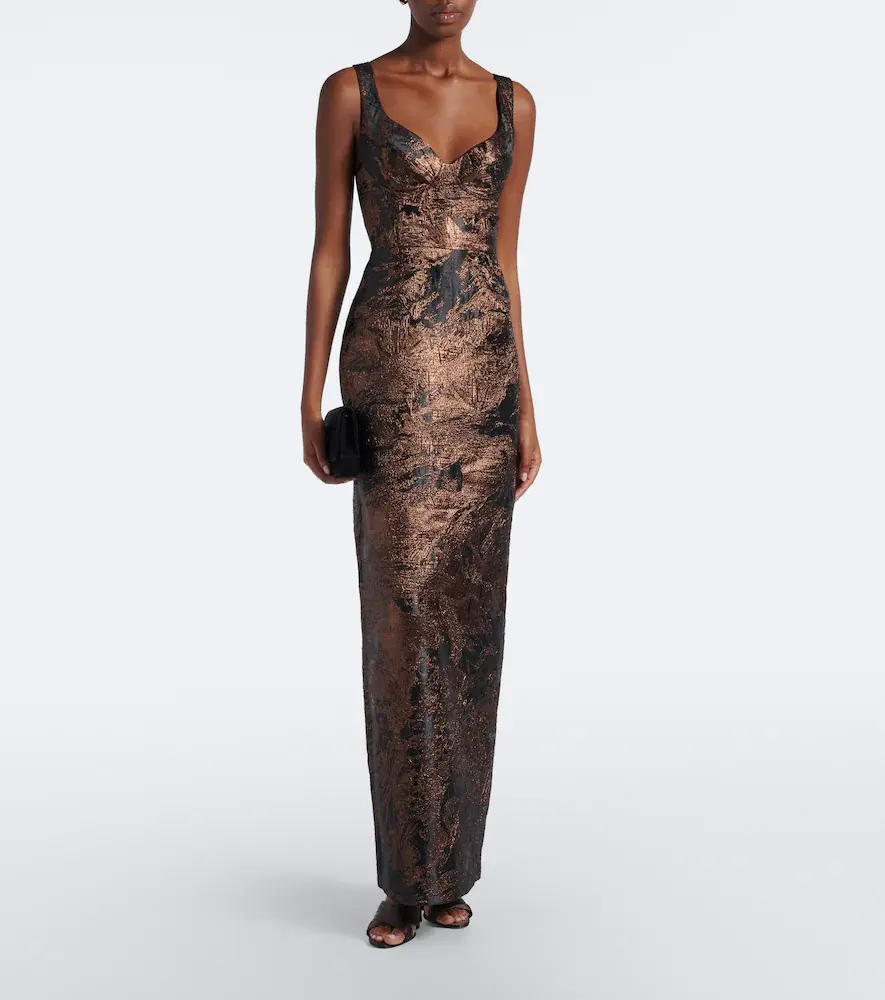 Simkhai Viella jacquard gown | Thumbnail 6