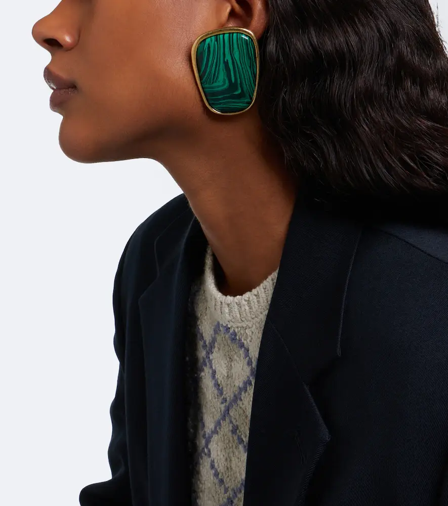Acne Studios Embellished clip-on earrings | Thumbnail 6