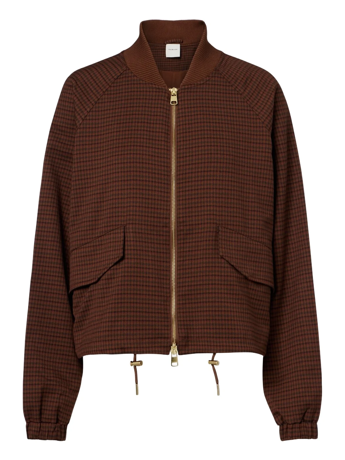 Varley Keagan checked twill bomber jacket