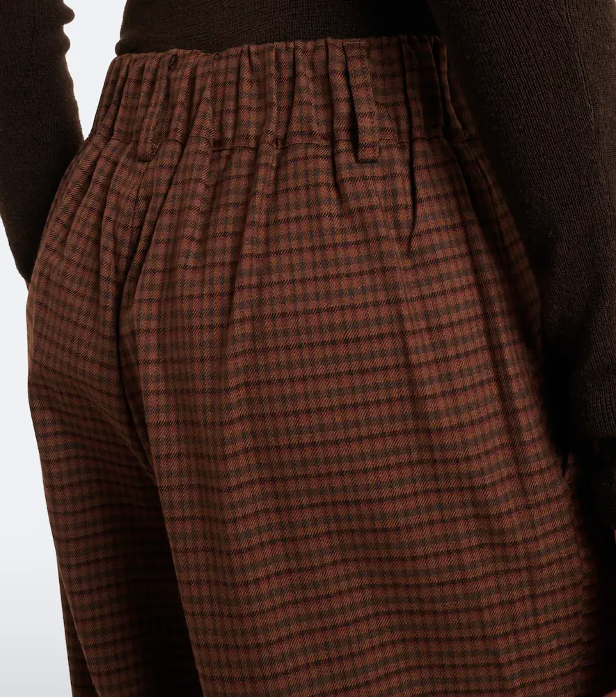 Varley Checked twill wide-leg pants | Thumbnail 4 Varley Checked twill wide-leg pants | Thumbnail 4