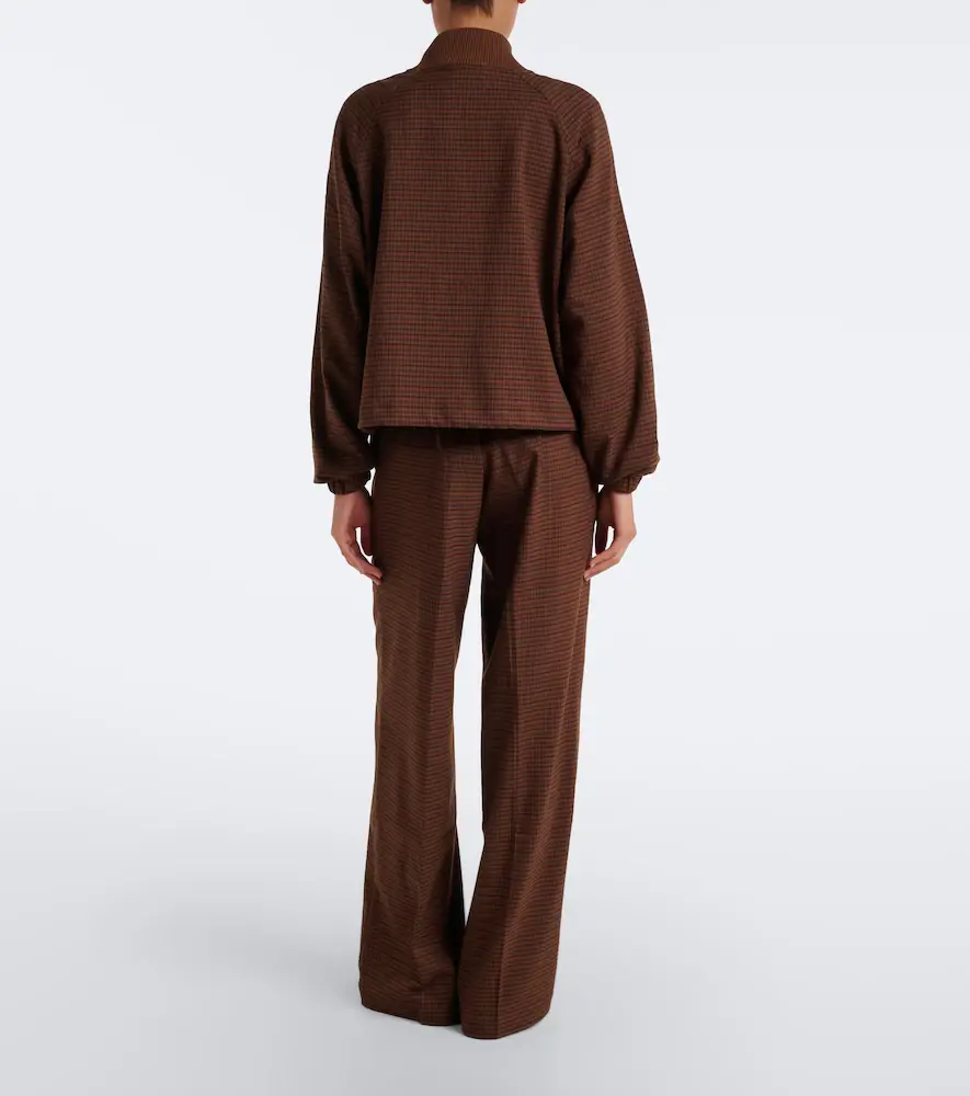Varley Checked twill wide-leg pants | Thumbnail 6 Varley Checked twill wide-leg pants | Thumbnail 6