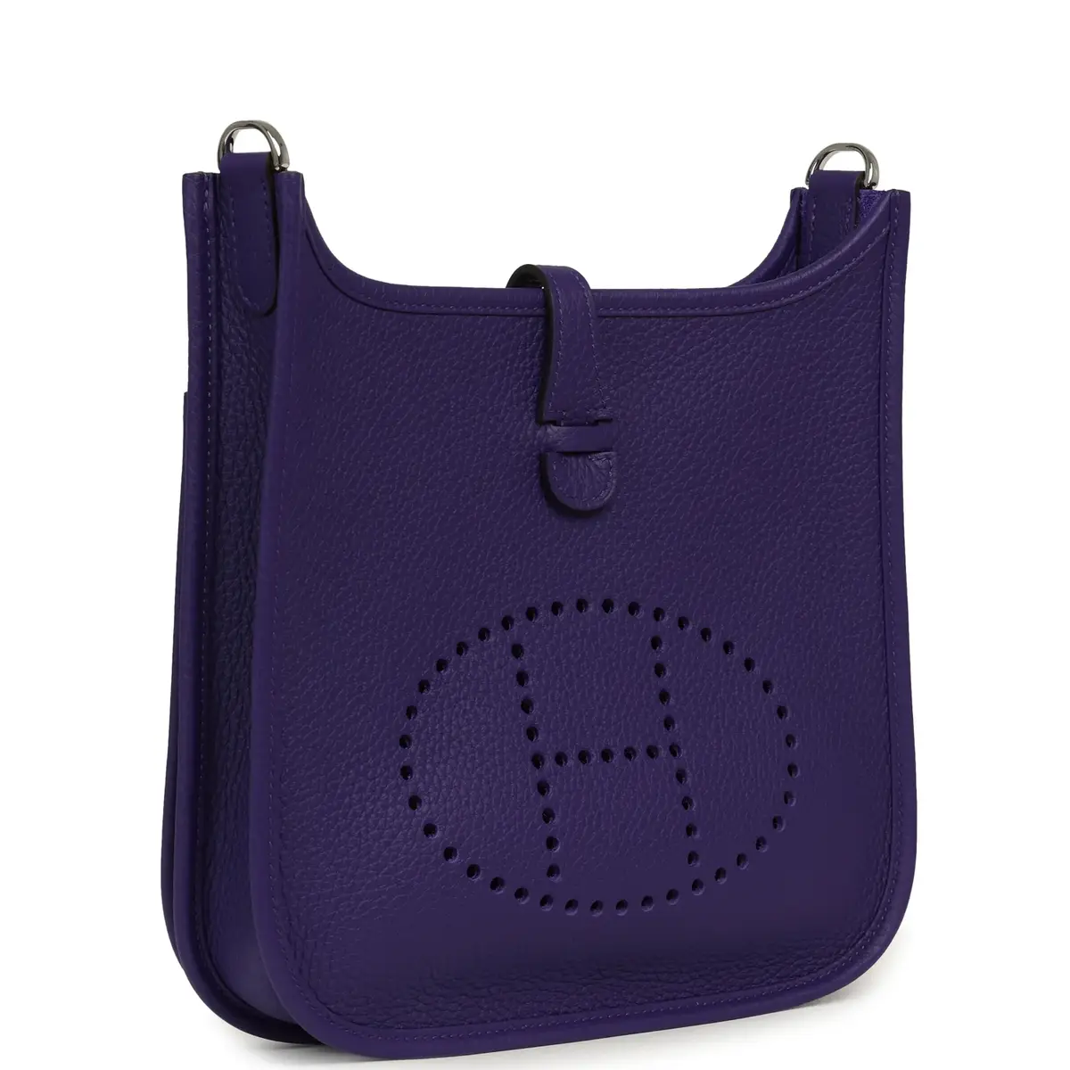 HERMÈS Hermes Evelyne 23 Purple Clemence Palladium Hardware | Thumbnail 2 HERMÈS Hermes Evelyne 23 Purple Clemence Palladium Hardware | Thumbnail 2