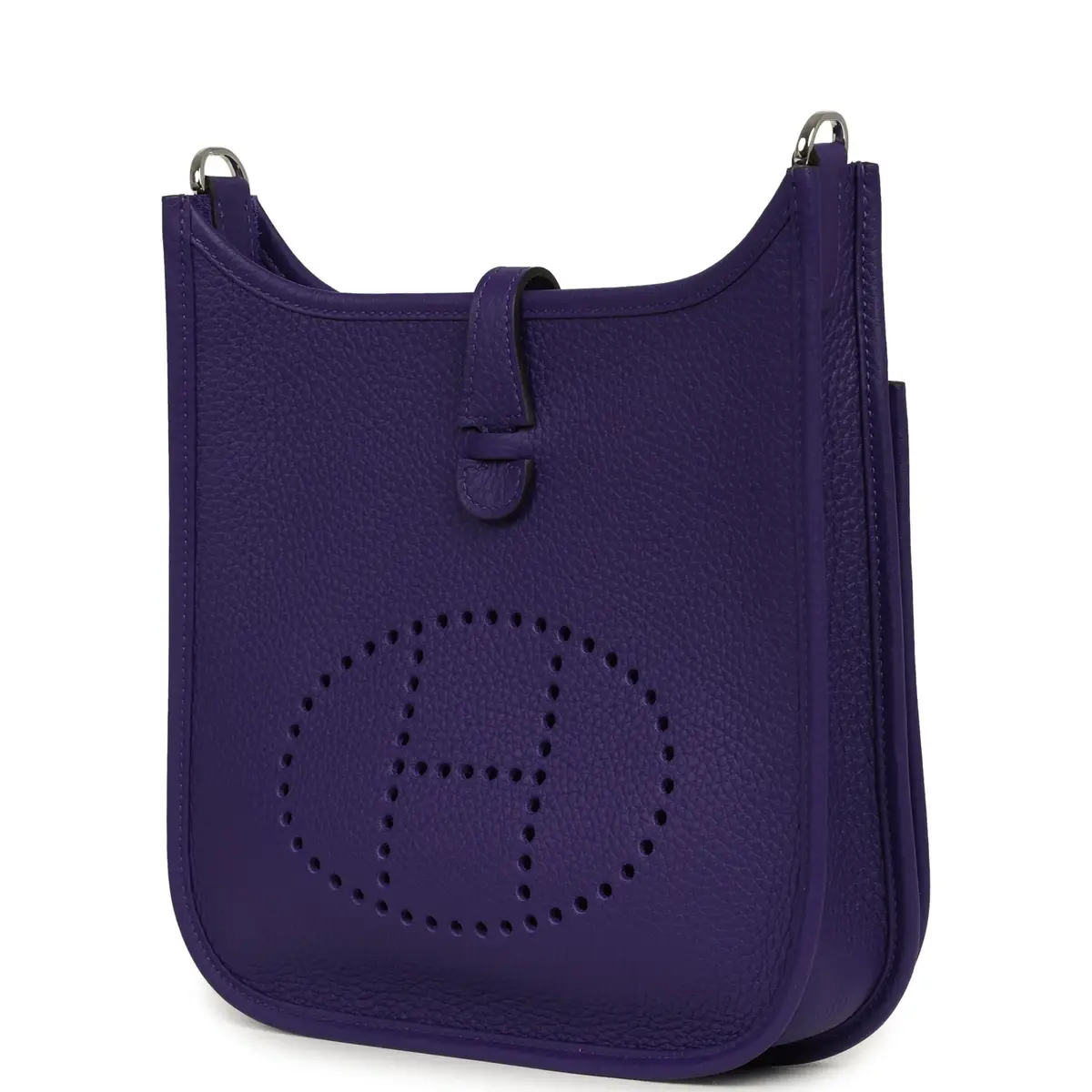 HERMÈS Hermes Evelyne 23 Purple Clemence Palladium Hardware | Thumbnail 5 HERMÈS Hermes Evelyne 23 Purple Clemence Palladium Hardware | Thumbnail 5