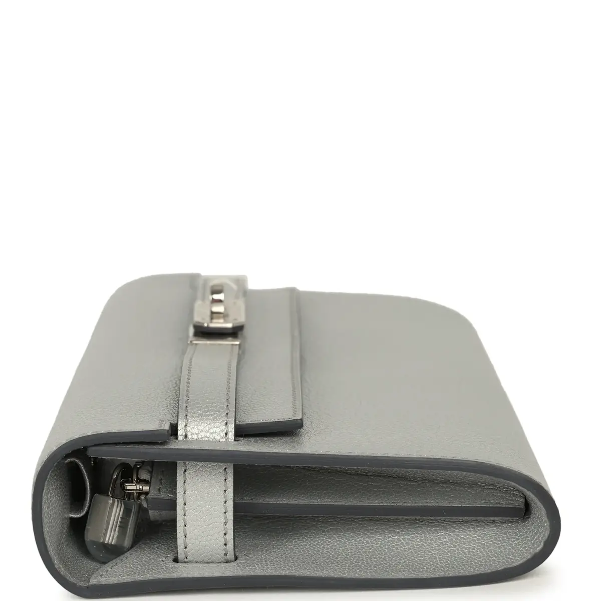 HERMÈS Hermes Kelly Wallet To Go Argent Chevre Chamkilight Palladium Hardware | Thumbnail 4 HERMÈS Hermes Kelly Wallet To Go Argent Chevre Chamkilight Palladium Hardware | Thumbnail 4