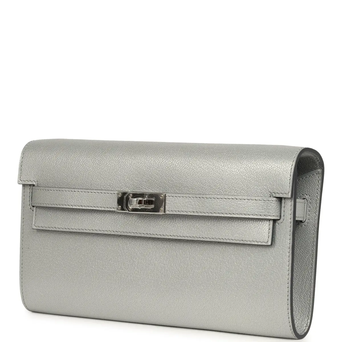 HERMÈS Hermes Kelly Wallet To Go Argent Chevre Chamkilight Palladium Hardware | Thumbnail 6 HERMÈS Hermes Kelly Wallet To Go Argent Chevre Chamkilight Palladium Hardware | Thumbnail 6